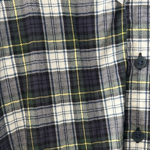 American Eagle Green and Black Plaid Shirt - Picture 5 of 6